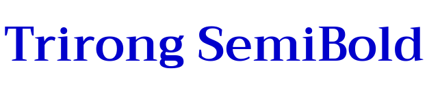 Trirong SemiBold font